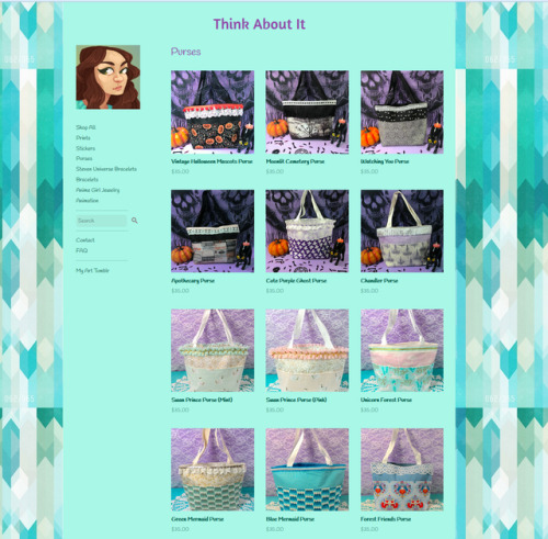 I have some new purses I made in my store. Check them out if you like cute bags!