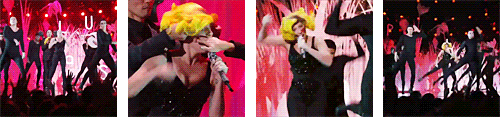 :  Lady Gaga performing “Applause” for the first time in the 2013 MTV VMA 
