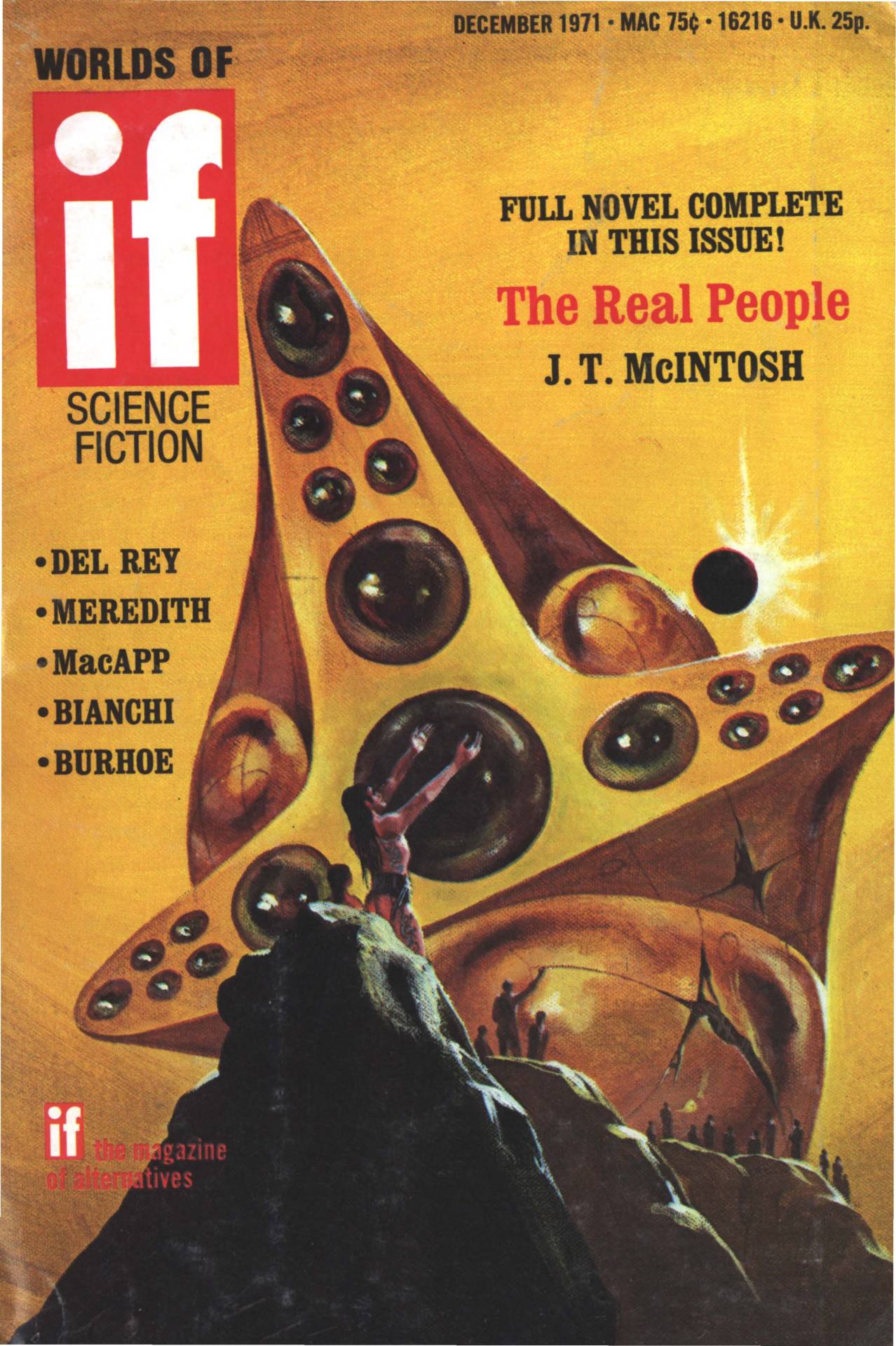 scificovers:  If vol 21 no 2, November-December 1971. Cover art by Jack Gaughan