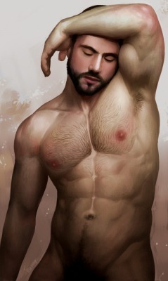 rum-locker:  I saw this guy on my dashboard, and I just “Wokay, gonna be my next victim for painting practice!” Also, adding pink to a paler skin tone is so sexy! 