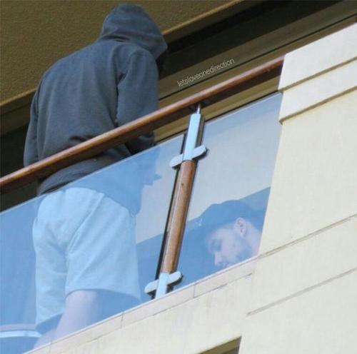 proudoflou: Louis on his hotel balcony in Cape Town! 4.1.15 