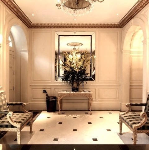 Transitional EntryInspiration For A Huge Transitional Marble Floor And Beige Floor Entryway Remodel With