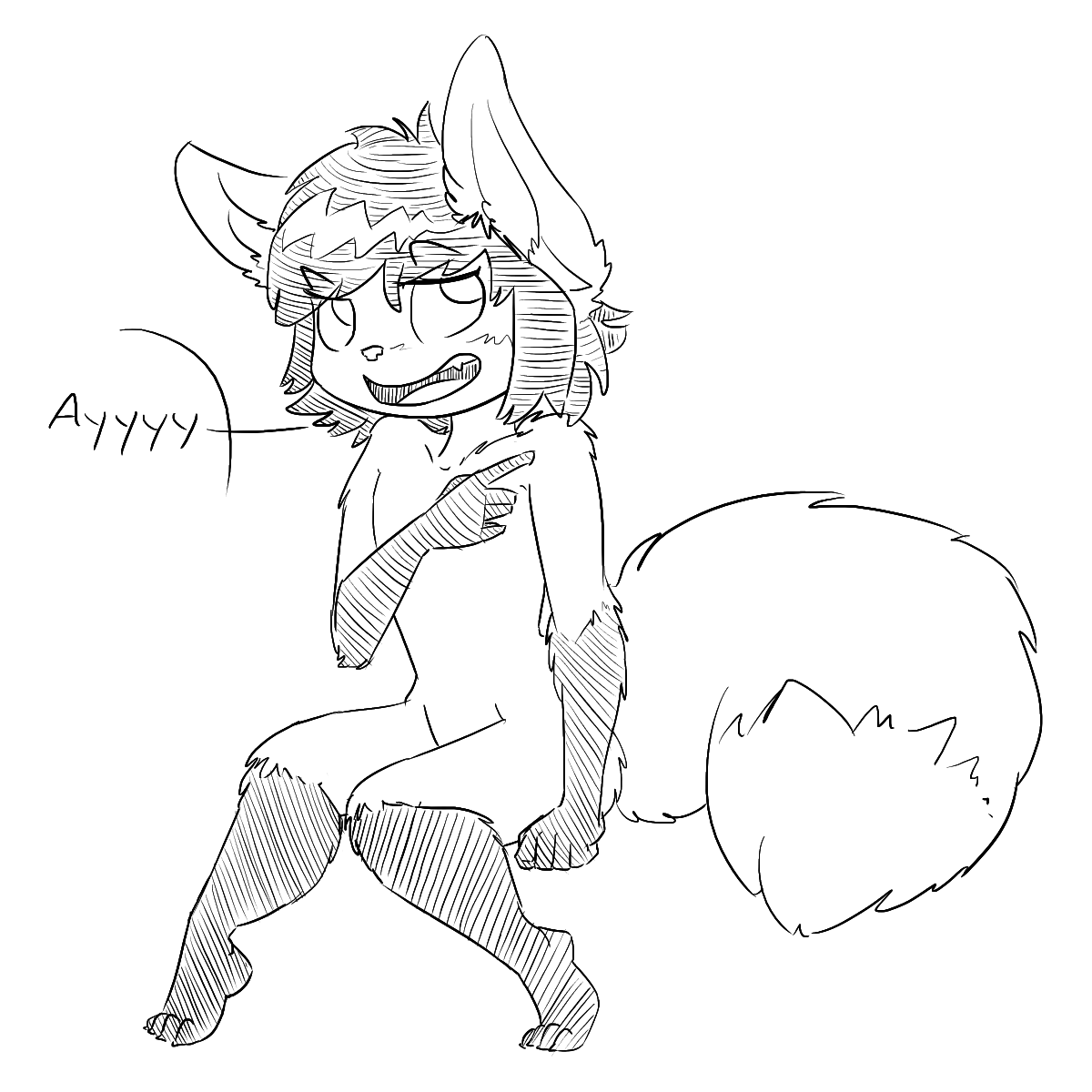 A little dumb doodie I did for a friend of his oc .o.
