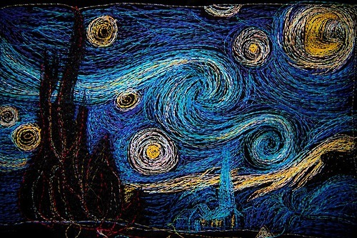 Starry Night via Machine Quilter