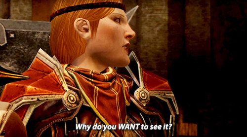 vegetablepi: incorrectdragonage: Aveline: Not a big deal. I’ve seen Hawke’s junk, like, 