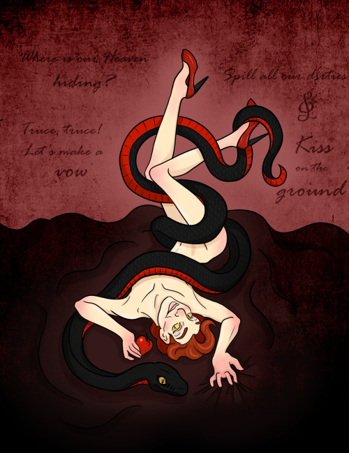 necromancatrix: Fem!Crowley pinup mostly drawn while listening to Fair Game