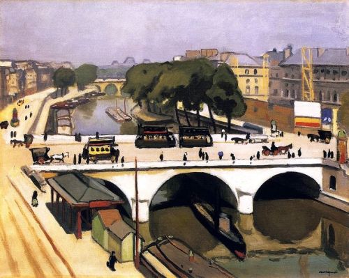 The pont Saint- Michel in Paris , The Quai des Augustines -  Albert Marquet 1908Pushkin Museum of Fi