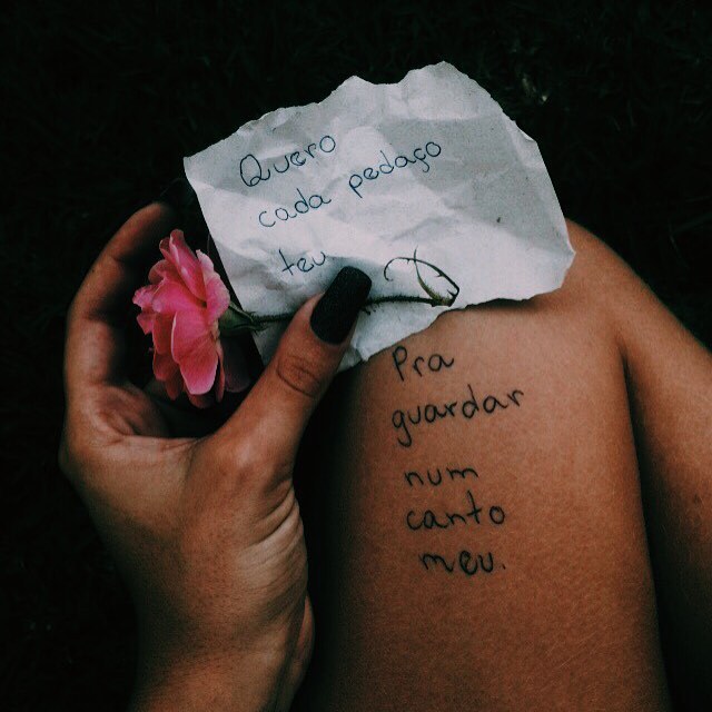 "Por onde for, quero ser seu par."