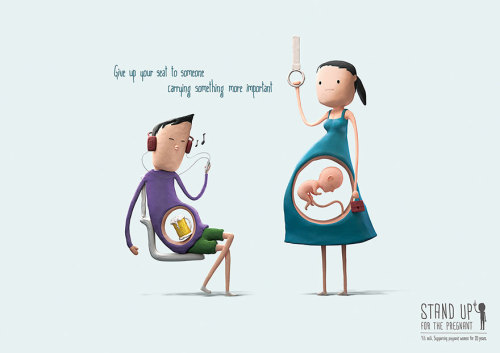 the-awesome-quotes:    Cute Illustrations Remind Us Why Pregnant Women Deserve Our Seats More Than We Do 