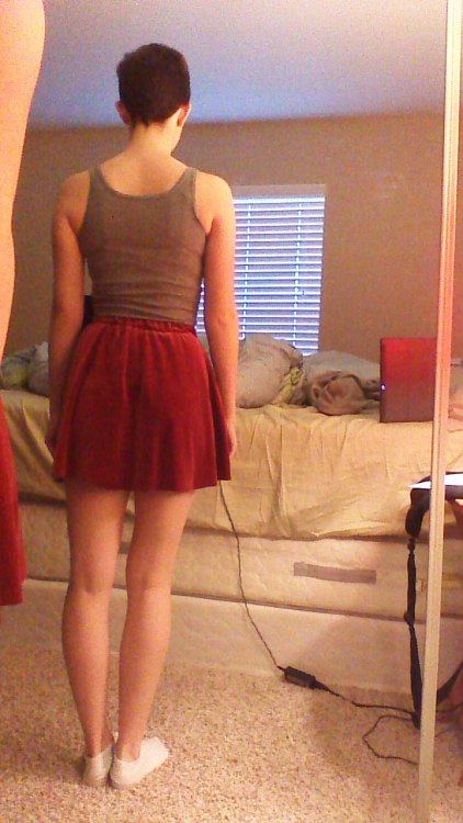 Clothes I Made: Today I made a red, velvet, high-waisted, circle skirt. It took about 2 hours and th