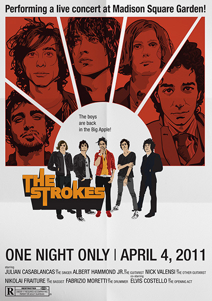 XXX jungleindierock:  The Strokes gig poster photo