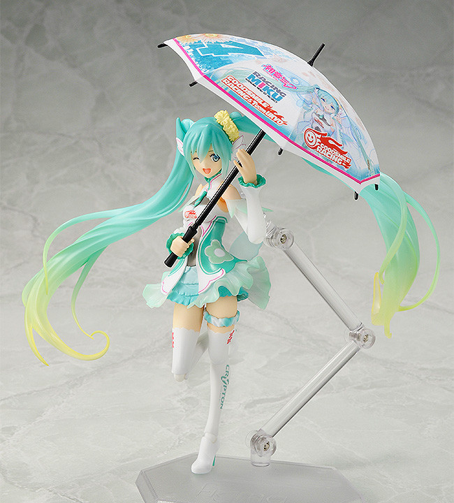 goodsmilecompanyunofficial: Figma Racing Miku 2017 version, by Good Smile Racing. 