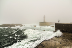 inferior:  when fog reaches lighthouse By Álvaro