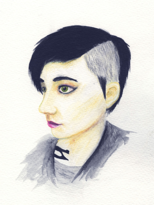 Crypt-kicker, watercolour pencil. I intend to do a whole series of portraits of my beloved internet 