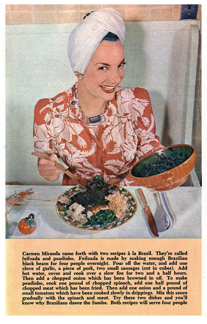 midcenturyblog:  Carmen Miranda Shares the Secrets of the Brazilian Kitchen by paul.malon on Flickr. 1943. 