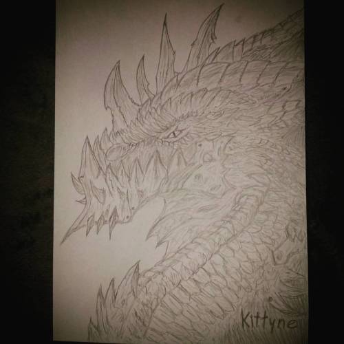 Do you recognize him? ^_^ Trying to get in to drawing its less failure than my emo neko ^^“ #emo #dragon #wow #draw #drawing #drawings #drawn #dragondrawing #art #worldofwarcraft #kittyne #bored