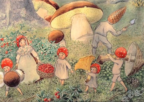 darksilenceinsuburbia: Elsa Beskow:  From the book Children of the Forest