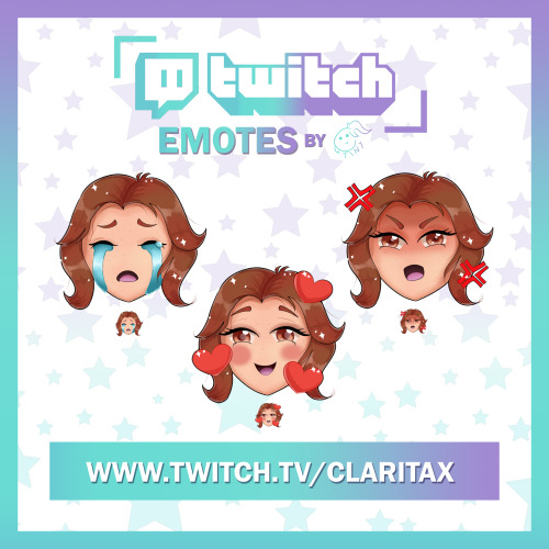 Some emotes and badges I made! If you want some hit me up, my comissions are open!! 