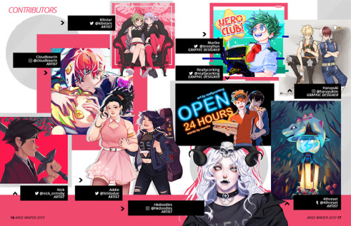 jammyjellyzines: Arise: Winter Edition Contributor List! Apologies for the delay but the contributor