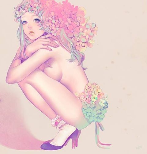 beautifulbizarremagazine:Such pretty playful art by ZIZI!