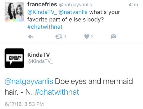 nootvanlis: elisebaumans: (´°̥̥̥̥̥̥̥̥ω°̥̥̥̥̥̥̥̥｀) @natgayvanlis what answer were