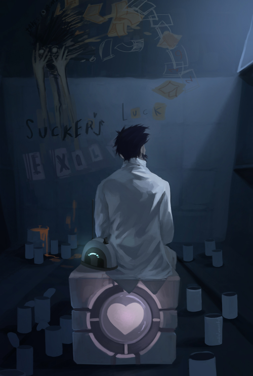 bluedogeyes:  Portal 2 by biggreenpepper Goodbye my only friendOh, did you think I meant you?That would be funnyif it weren’t so sad 
