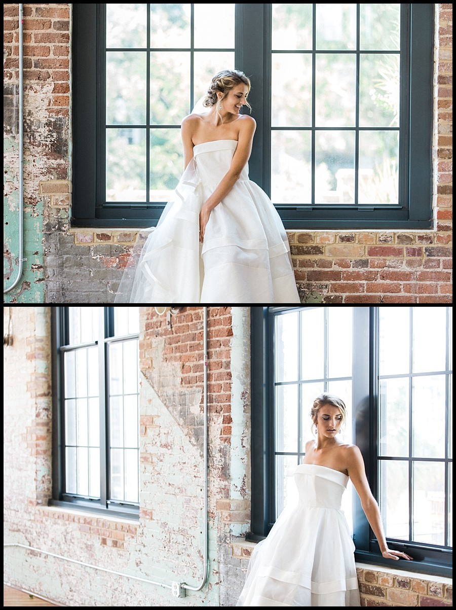 charleston wedding photography and caroline herrera fern gown at the ceder room