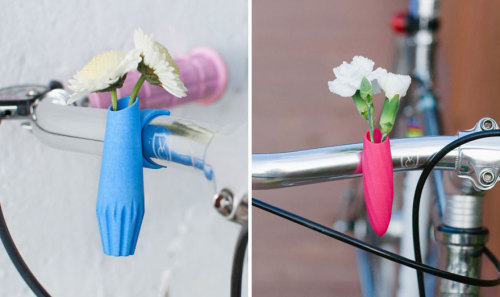 art-tension:Tiny Bicycle Flower Vases Are The Perfect Bike Accessory For Spring               on  Et