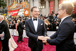 leonardodicrapio:  Leonardo DiCaprio and Christoph Waltz on the red carpet at the 86th Annual Academy Awards, March 2nd 2014 