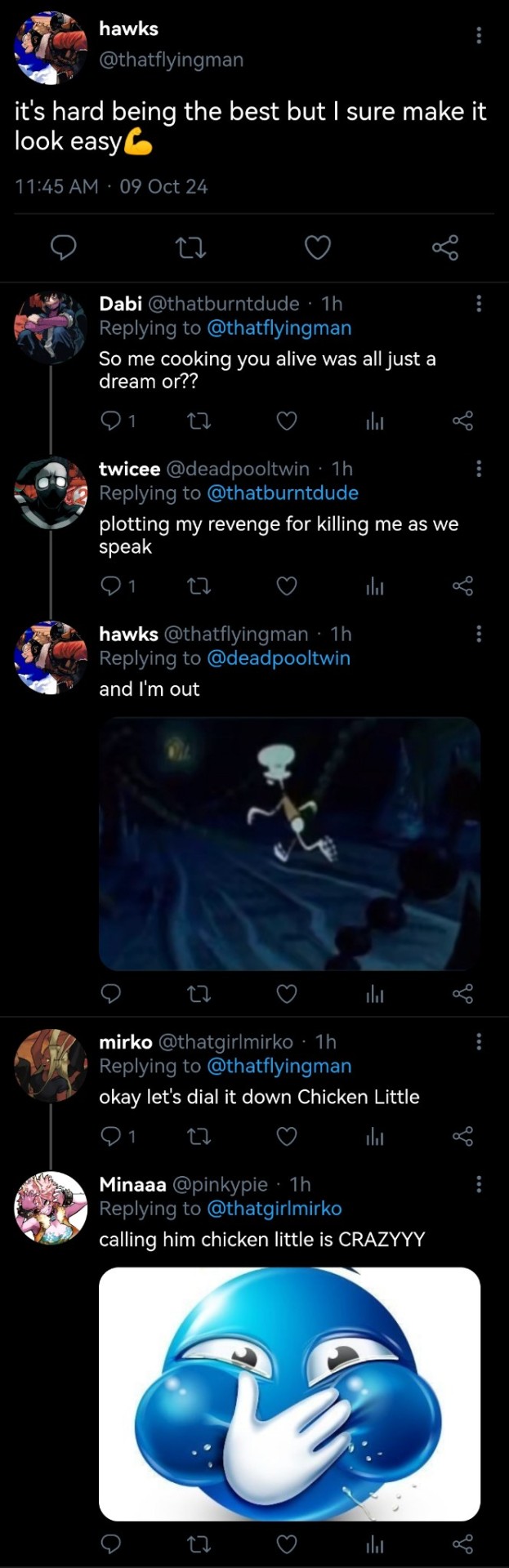 Was In A Little Bit Of A Creative Slump But Here's MHA Tweets Part 3