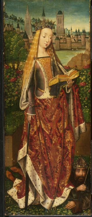 centuriespast:Saint Catherine of Alexandria, with the Defeated EmperorProbably the left wing of a tr