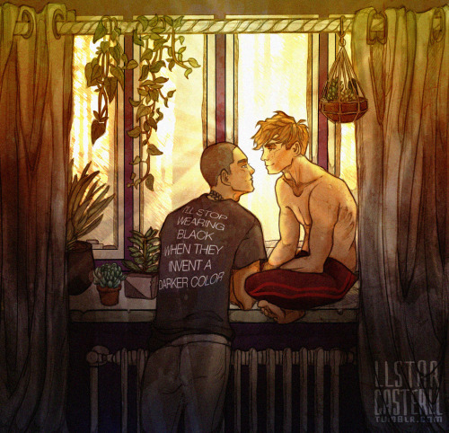 llstarcasterll:just guys being dudes. and succulent farmers.Adam and Ronan - The Raven King by Maggi