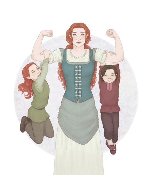 acommonanomaly: Nerdanel, Maedhros, and Maglor! &lt;3