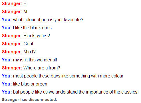 best-of-funny:egobus:tonight I put ‘penis’ in my interests on omegle and acted like I was a pen fan 