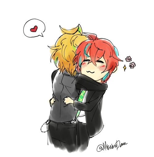 HifuDo Hug!!I saw the preview for HypAni #13 and screamed, just had to doodle them &lt;3Look at them