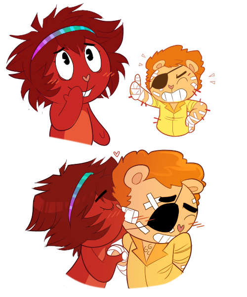 mindofgemini:  then like 2 hours later flaky’s hair gets scraggly and full of dandruff again but instead of getting frustrated his effort was so short lived DB’s like ‘I GET TO STYLE IT AGAIN’