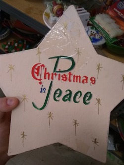 shiftythrifting:  For a solid 10 seconds I thought this actually said Christmas is Jeace