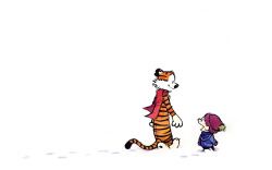 thenetherzone:  Calvin and Hobbes wandering