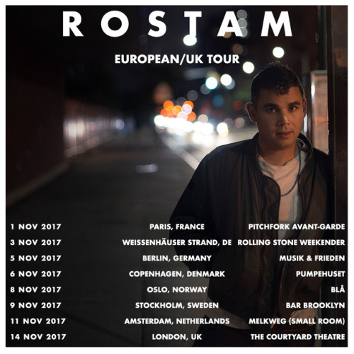 First European tour starts November 1st in Paris. Stockholm is a free show. Grab tickets for the oth