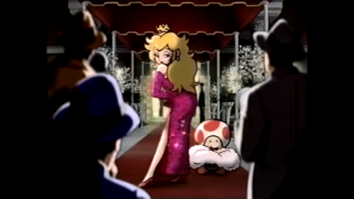 speedyssketchbook: thefreshprinceofjunes: peach looks SO GOOD in this old japanese commercial for super mario all stars i am living Will need to use this dress at some point.  <3 <3 <3 <3