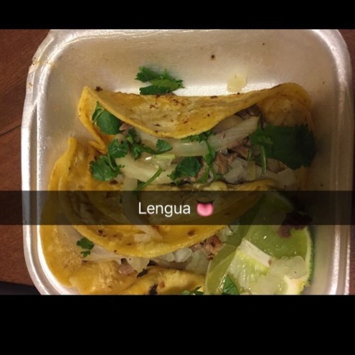 This was a few weeks ago #lengua #cowtongue #tacos #mexicanfood #authenticmexicanfood #yum (at York 