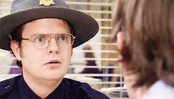 jakeperaltz:  So, yesterday Dwight found half a joint in the parking lot, which