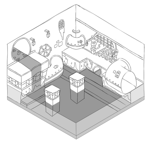 New year, new game project to work on. These are some of the concept sketches I did for our PS4 game