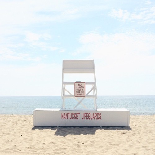madebynewengland:  No lifeguards on duty. Summer at your own risk  (at Sconset)