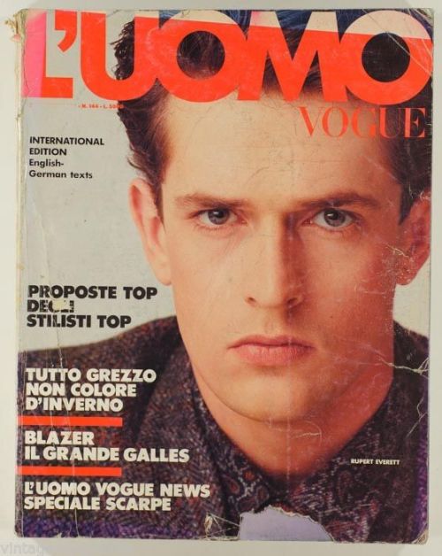 Rupert Everett L'Uomo Vogue Italy September 1984 (a bigger version) See more: dylania.tumblr.