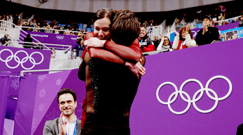 olympicsdaily:tessa virtue and scott moir win gold in ice dancing at 2018 winter olympic games