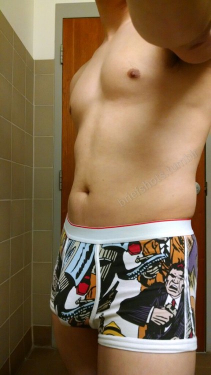 briefshots:  I know you can’t tell who the hero is on this pair of undies, but keep your eyes posted.H&M Trunks - M