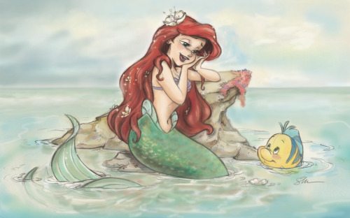 stevethompson-art:  Art Of Ariel - Steve Thompson  Drawing and final color. 