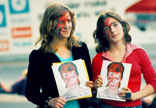 deact-deactivated-deactivated-d:Bowie fans outside a David Bowie concert in 1973 at Earls Court, Lon