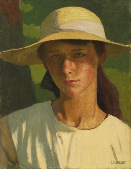 Sir George Clausen ( 1852 - 1944 ) Tanned Girl